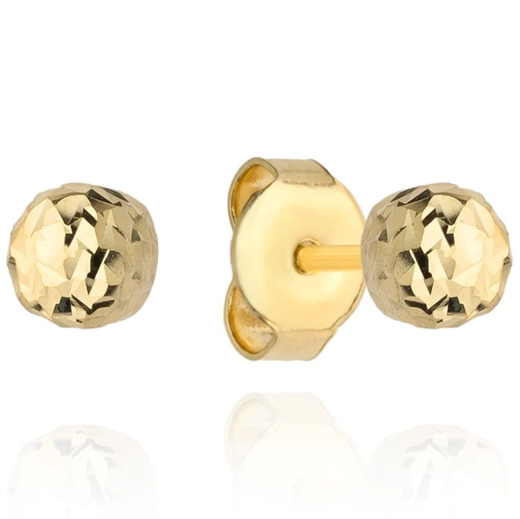 Kolczyki kulki super lekkie diamentowane 8mm