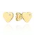 Kolczyki złote serduszko z cyrkonią z boku