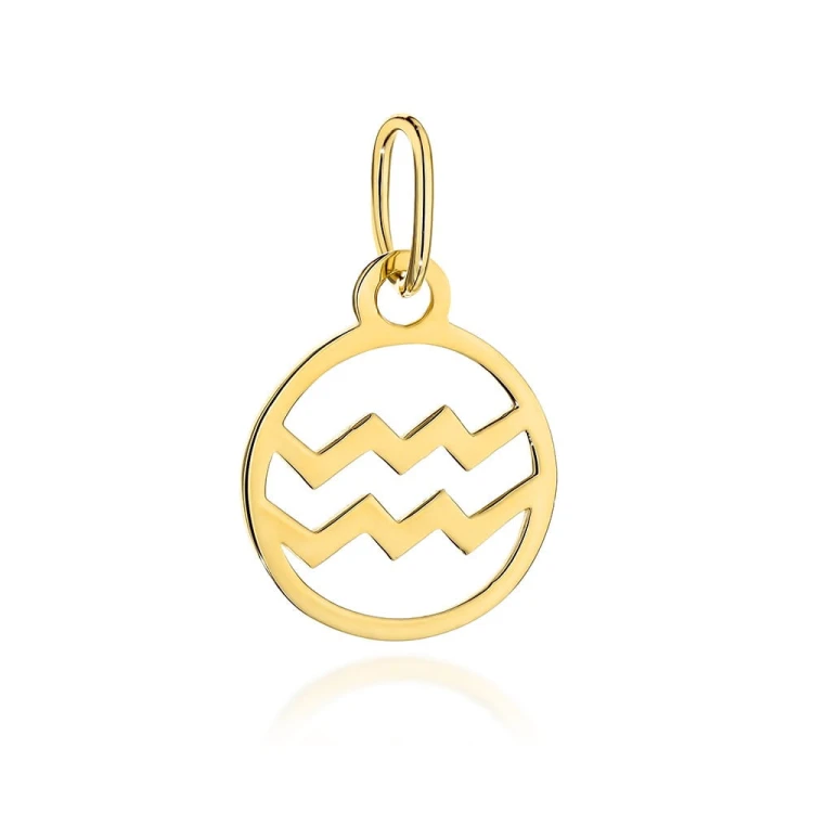 Zawieszka złota znak zodiaku WODNIK