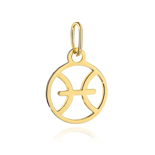 Zawieszka złota znak zodiaku RYBY