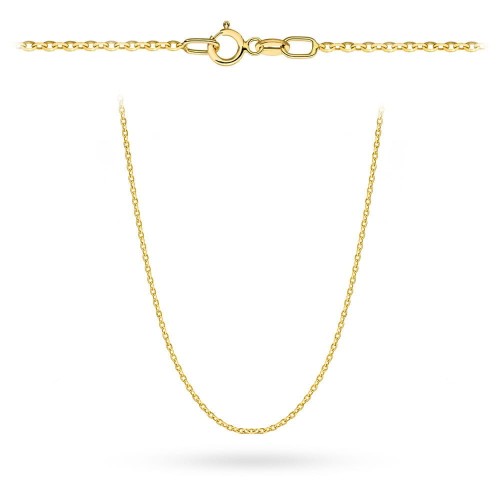 Łańcuszek złoty - splot rolo diamentowany 42 cm