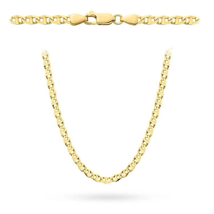 Łańcuszek złoty pr. 585 - splot gucci 50 cm
