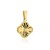 Zawieszka złota diamentowana koniczynka 6 mm