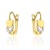 Kolczyki złote topniejące serce i cyrkonie