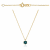 Naszyjnik złoty z kamieniem - London blue topaz
