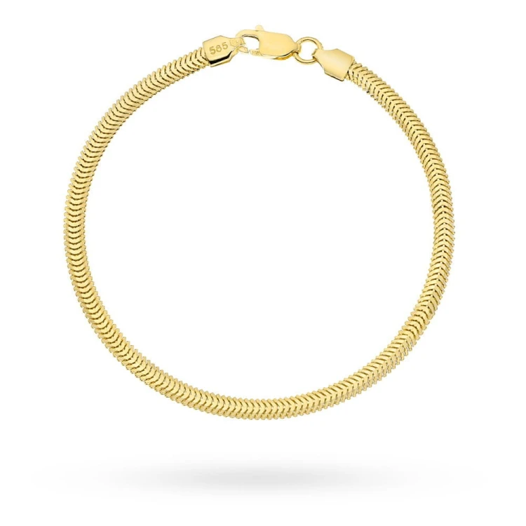 Bransoletka złota żmijka - 3,3 mm