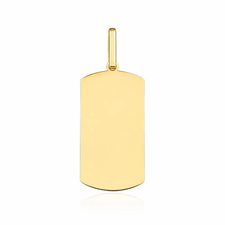 Zawieszka wisiorek gładki prostokąt z zaokrąglonymi brzegami pod grawer pr. 585
