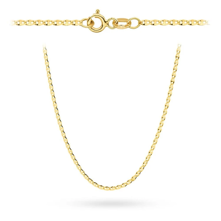 Łańcuszek złoty pr. 585 - splot gucci 55 cm