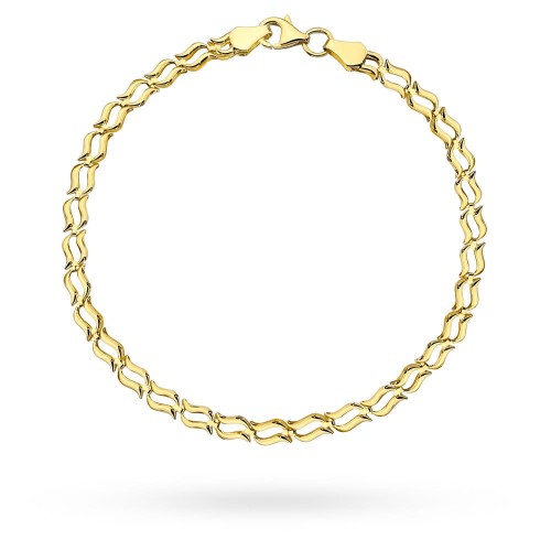 Bransoletka złota podwójne fale