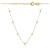 Naszyjnik złote diamentowane kulki choker 36+3cm