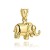 Zawieszka złota gładki słonik